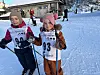 Katalina Øye, 4 år, og Vilde Førre Widerøe, 3 år, kom frå Hjelmeland for å testa spora i Suldal.