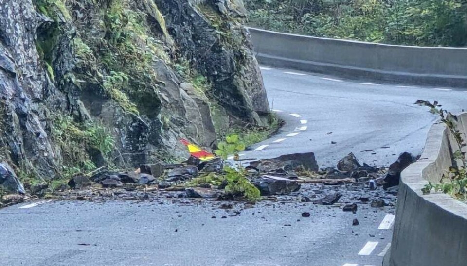 Ras på riksveg 13 i Rødsliane